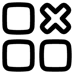 Application Delete Cross Icon from Plump Line Set