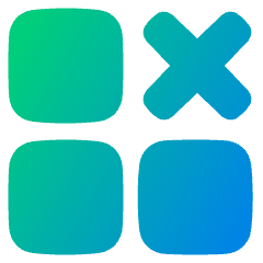 Application Delete Cross Icon from Plump Gradient Set