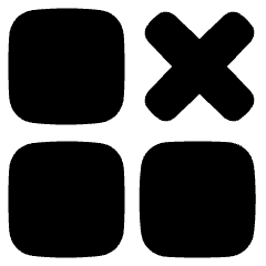 Application Delete Cross Icon from Plump Solid Set