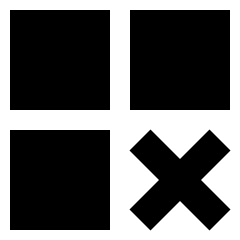 Application Delete Cross Icon from Sharp Solid Set