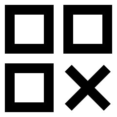 Application Delete Cross Icon from Sharp Line Set