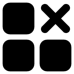 Application Delete Cross Icon from Core Solid Set