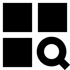 Application Search Icon from Sharp Solid Set