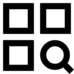 Application Search Icon from Sharp Line Set