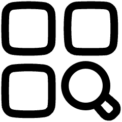 Application Search Icon from Plump Line Set