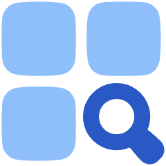 Application Search Icon from Plump Flat Set