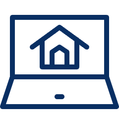 Laptop Home Icon from Cyber Line Set