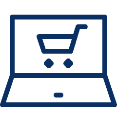 Laptop Shopping Cart Icon from Cyber Line Set