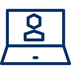 Laptop User Icon from Cyber Line Set