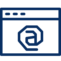Window AT Sign Icon from Cyber Line Set