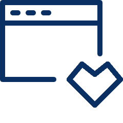 Window Favorite Heart Icon from Cyber Line Set