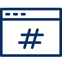 Window Hashtag Icon from Cyber Line Set