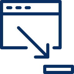 Window Minimize Icon from Cyber Line Set