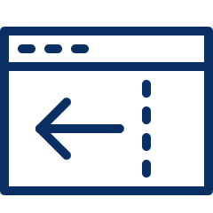 Window Reduce Left Icon from Cyber Line Set