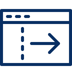 Window Reduce Right Icon from Cyber Line Set