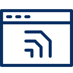 Window Rss Feed Icon from Cyber Line Set