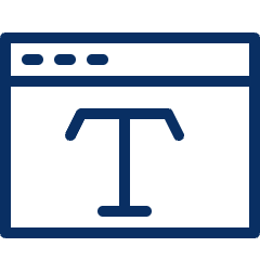 Window Text Icon from Cyber Line Set