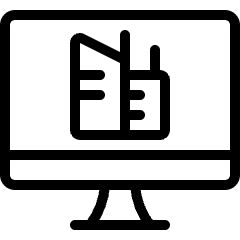 Real Estate App Building Monitor Icon from Ultimate Light Set