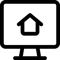 Real Estate App House Monitor Icon from Ultimate Regular Set