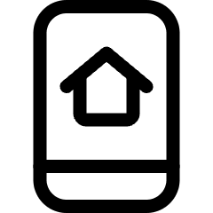 Real Estate App House Smartphone Icon from Ultimate Regular Set