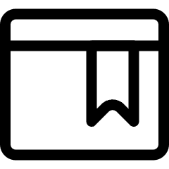 App Window Bookmark Icon from Ultimate Regular Set