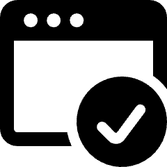 App Window Check Icon from Ultimate Bold Set