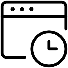 App Window Clock Icon from Ultimate Light Set