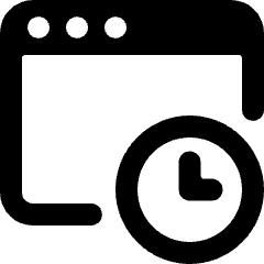 App Window Clock Icon from Ultimate Bold Set