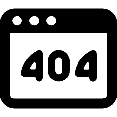 App Window Error 404 Icon from Ultimate Bold Set