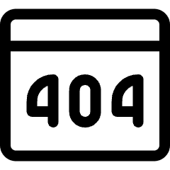 App Window Error 404 Icon from Ultimate Regular Set