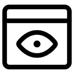 App Window Eye Icon from Ultimate Regular Set