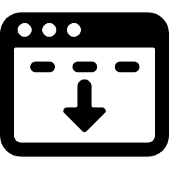 App Window Move Down Icon from Ultimate Bold Set