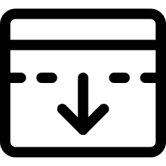 App Window Move Down Icon from Ultimate Regular Set