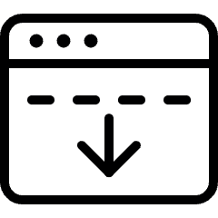 App Window Move Down Icon from Ultimate Light Set
