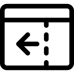 App Window Move Left Icon from Ultimate Regular Set