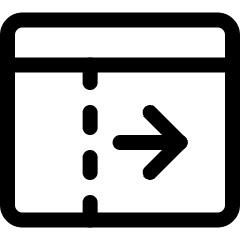 App Window Move Right Icon from Ultimate Regular Set