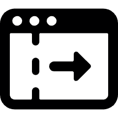 App Window Move Right Icon from Ultimate Bold Set