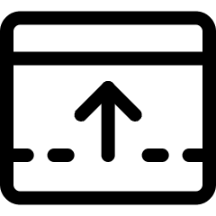 App Window Move Up Icon from Ultimate Regular Set