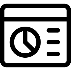 App Window Pie Chart Icon from Ultimate Regular Set