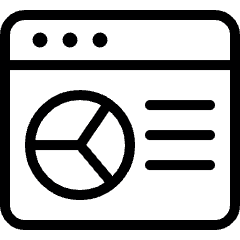 App Window Pie Chart Icon from Ultimate Light Set