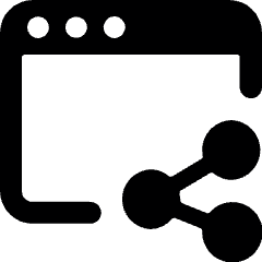App Window Share Icon from Ultimate Bold Set