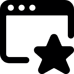 App Window Star 1 Icon from Ultimate Bold Set