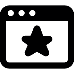 App Window Star Icon from Ultimate Bold Set
