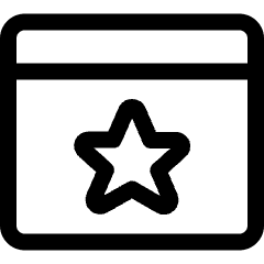 App Window Star Icon from Ultimate Regular Set