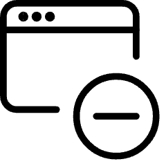 App Window Subtract Icon from Ultimate Light Set