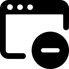 App Window Subtract Icon from Ultimate Bold Set
