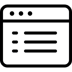 App Window Text Icon from Ultimate Light Set