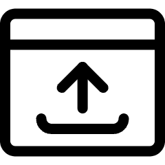 App Window Upload Icon from Ultimate Regular Set