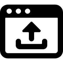 App Window Upload Icon from Ultimate Bold Set