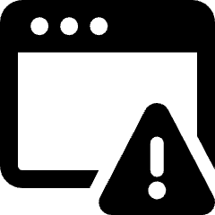 App Window Warning Icon from Ultimate Bold Set